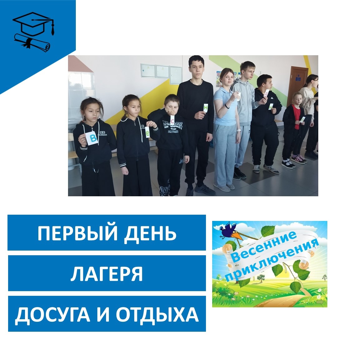 Первый день в лагере досуга и отдыха.